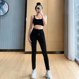 2020 Summer New Clothes Sports Bra Trousers Two Piece Suit Sexy Set Tank Top Running Women Gym Fitness Leggings