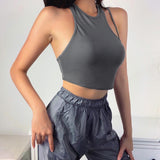 X00571S Summer Camis Women Crop Top Sleeveless Shirt Sexy Slim Lady Bralette Tops Strap Skinny Vest Camisole Women