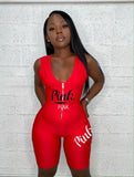 2020 sexy solid color summer new printed sports jumpsuit