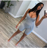 2020 hot sale women jumpsuit Fashionable sexy tight v-neck bodysuit