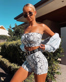 Womens Casual Tube Top Shorts Bodycon Two Piece Set Women Suit Outfits Clothing Short Sport Jumpsuit Sets