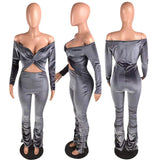 Phoenix Sexy slim One shoulder breast one-piece Fashion casual personality pleated pendulum jumpsuit