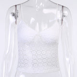 X00308L Hot style new arrival sexy slim tank top+Lace vest V - neck splicing halter vest