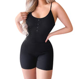 Feature strap U collar casual slim jumpsuit cotton exercise fitness 2020 wholesale new style