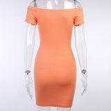 2020 Autumn sexy solid color women dress+One-piece shoulder-breasted knit slim skirt