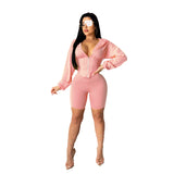 X00393S 2021 Color Mosaic sport suit female euramerican casual sexy two-piece set