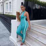 Casual Solid Bodycon Sleeveless Jumpsuits Sporty Workout Active Wear Skinny 2020 Summer Rompers Womens Jumpsuit Fashion