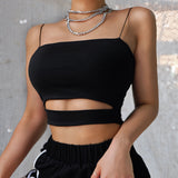 Fashion Sexy Women Sleeveless Tank Tops Bustier Cami T-Shirt Summer Vest Crop Top Strappy