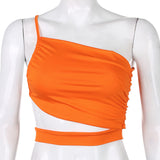 X01066C Sleeveless Strap Fashion Rave Festival Crop Tops Vest Cut-Out Sexy Backless Bustier Camisole Top Solid Underwear