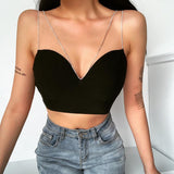 X00481S Sweet girl fashion High Street crop top Casual graceful sleeveless short tees 2021 hot sale