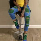 X00378L Phoenix Hot style's new hipster women jeans+9 color ripped skinny jeans+Street style jeans