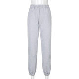 X00991M Sport jogging slacks Fashion solid color women's pants casual stacked pants in stock