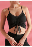 X00563M Gym vest female drawstring sports condole belt beautiful back sexy vest Gym vest