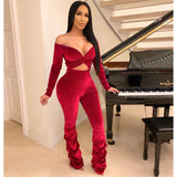 Phoenix Sexy slim One shoulder breast one-piece Fashion casual personality pleated pendulum jumpsuit