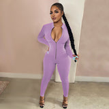 Phoenix Long sleeve finger zipper women jumpsuit winter