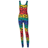 autumn new Hot sales Leopard-print long sleeve sport jumpsuit for women