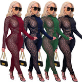 2020 Hot style sexy mesh gauze splice personalized printed jumpsuit plus size in stock