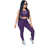 X00759M Phoenix Fashion sexy casual suit 2021 Hot style tight see-through sexy sleeveless yoga workout