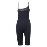 Women's short jumpsuit bodycon Solid sexy suit summer hot sale Sport yoga slim putfit