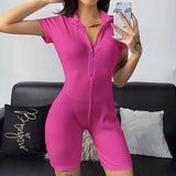 Ribbed Bodysuits Casual Sport Sexy Active Wear Rompers Womens Jumpsuit Bodycon Workout Fitness Playsuits