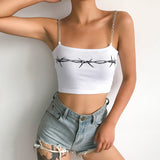 X00321M New sexy chain strap vest top with undercoat fashion casual street top Young fashionable women