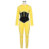 X00600L Phoenix New arrival sport women two-piece set+Trend contrast color tight two-piece tracksuit