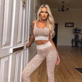 2020 Summer Tank Tops Bra And Hight Waist Legging Pants Fitness Yoga Sports Two Piece Set Women Clothing Suits