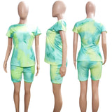 X00347L Phoenix New arrival sport women two-piece set+Sexy casual contrast color short sleeve two-piece set