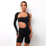 2020 New autumn fashion women jumpsuits striped stretchy activewear fitness sporty workout skinn