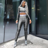 Women fitness sport two piece set top leggings striped patchwork fashion 2 pcs tracksuits festival clothing