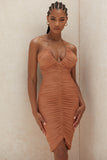 Women's sexy fashion V-neck hanging neck tie drape wrap hip midriff dress