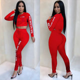 X00747S 2021 women's women skinny patchwork tracksuit outfits long sleeve crop top sporty leggings matching set casual 2 piece