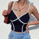 X00389M New line lace short crop sexy little condole belt bottom vest strapless lace T-shirt street snap top