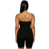 black Skinny Spaghetti Strap sleeveless Street woman Rompers 2020 club Bodycon bodysuit en jumpsuits body femme