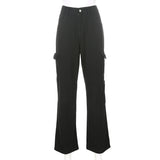 X00650L New solid color slim casual pants for women+Plain jean baggy straight pants