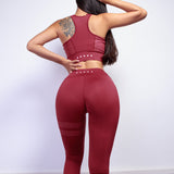 Fitness Two Piece Set Women Tracksuit Sexy Yoga Wear Sports Bra And Long Legging Pants Workout Suits