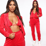 X30018S Spring/summer 2021 women's express plush hoodie pantsuit yoga suit