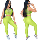 X00759M Phoenix Fashion sexy casual suit 2021 Hot style tight see-through sexy sleeveless yoga workout