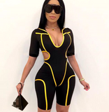 Hot sale sport girl's jumpsuits fashion hoodie top and casual mid pants sexy tight carved waist streetwear