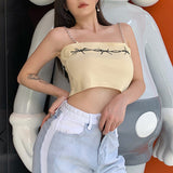 X00321M New sexy chain strap vest top with undercoat fashion casual street top Young fashionable women