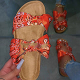 2021 Fashion New Style Lady Beach Shoes Sandalias Bandanna Women Bandana Slides Bandana Slippers