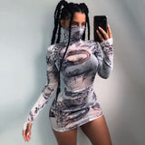 2021 longsleeve women sexy slim dress