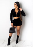 X00252L 2021 Hot style women two-piece sets+Fashion casual Korean velvet hooded two - piece set