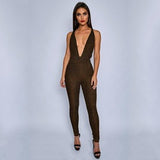 Off Shoulder Sexy Sparkle Jumpsuit Women Bodycon Bandage Long Pants Glitter Backless Party Rompers Womens Jumpsuits