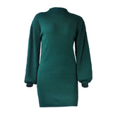 2020 autumn/winter new arrival High-necked slim sexy thickened tight knitted woollen dresses in stock