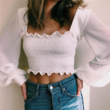 X00100V 2021 Women Fashion Casual Crop Tops