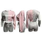 X00668M Phoenix Fashionable sport suit 2021 Autumn Splicing color long sleeve two-piece set