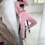 2020 new autumn/winter style fashion hollow-out lace-up long-sleeved blouse slimming body casual trouser suit