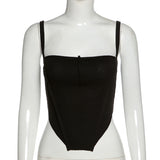 X00512V 2021 crop collar sexy slim vest