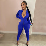 Phoenix Long sleeve finger zipper women jumpsuit winter